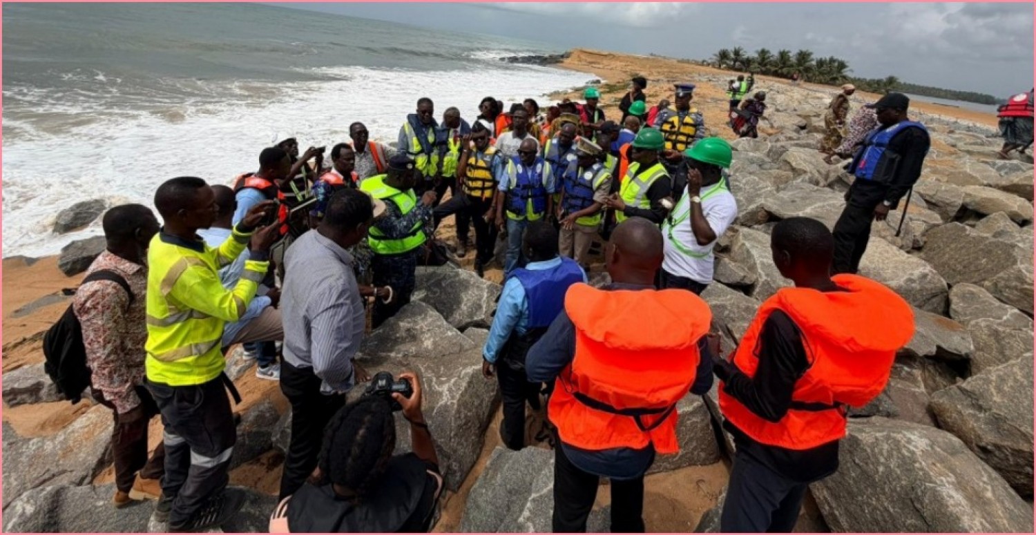 GRAND-LAHOU : LE PROJET WACA MARQUE UN TOURNANT DANS LA LUTTE CONTRE L’ÉROSION CÔTIÈRE