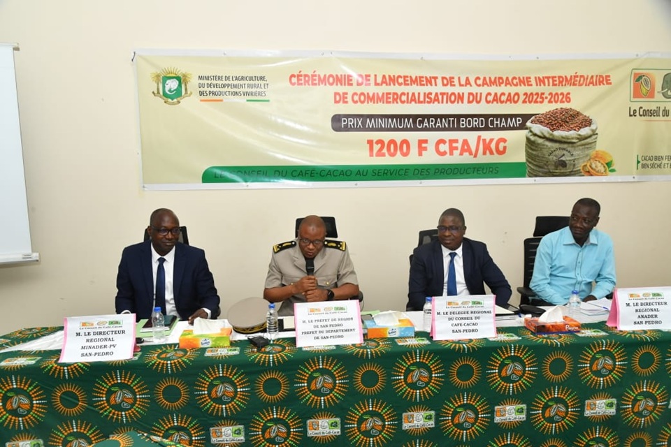 CACAO A SAN PEDRO : LE CONSEIL CAFE-CACAO RASSURE LES COOPERATIVES SUR L’ENLEVEMENT DES STOCKS